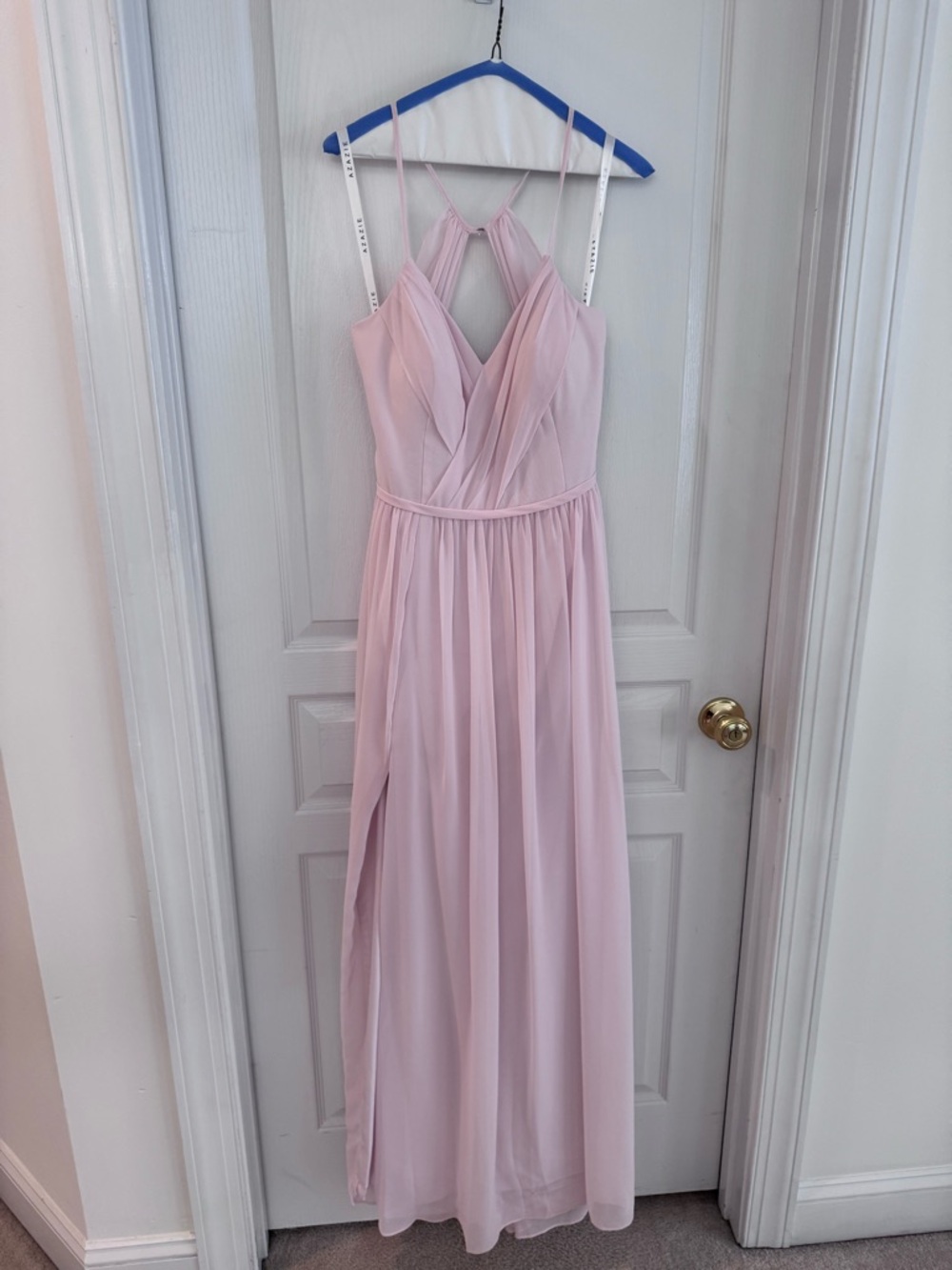 Light Pink Chiffon Azazie Bridesmaid Dress Prom Formal